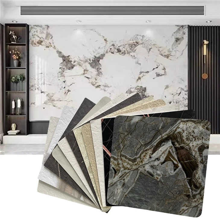 Revestiment de PVC de marbre gris