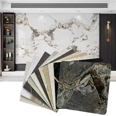 Revestiment de PVC de marbre gris