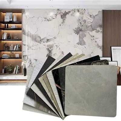 Full PVC de textura de marbre